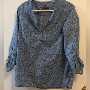 Liberty Art Fabrics Liberty of London cotton floral popover blouse size small